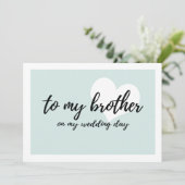 Süß "zu meinem Bruder am Hochzeitstag" (Stehend Vorderseite)
