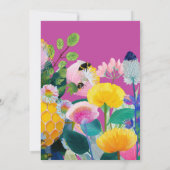 Süß zur dritten bunten Geburtstag Einladung (Rückseite)