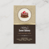 Süßbäckerei Boutique - Kuchen Schokolade Konditore Visitenkarte (Vorderseite)
