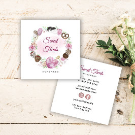 Süßbäckerei Quadratische Visitenkarte