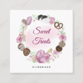 Süßbäckerei Quadratische Visitenkarte (Vorderseite)