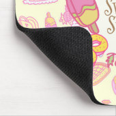 Süßbäckerei und Getränke gelb Mousepad (Ecke)