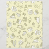 Süßbäckerei und Getränke grün (Rückseite)