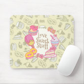 Süßbäckerei und Getränke grün Mousepad (Mit Mouse)