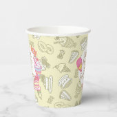 Süßbäckerei und Getränke grün Pappbecher (Links)