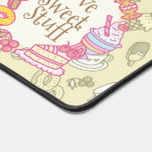 Süßbäckerei und Getränke grün Schreibtischunterlage (Ecke)