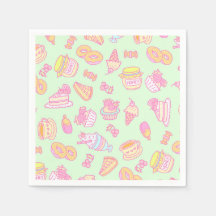 Süßbäckerei und Getränke grün