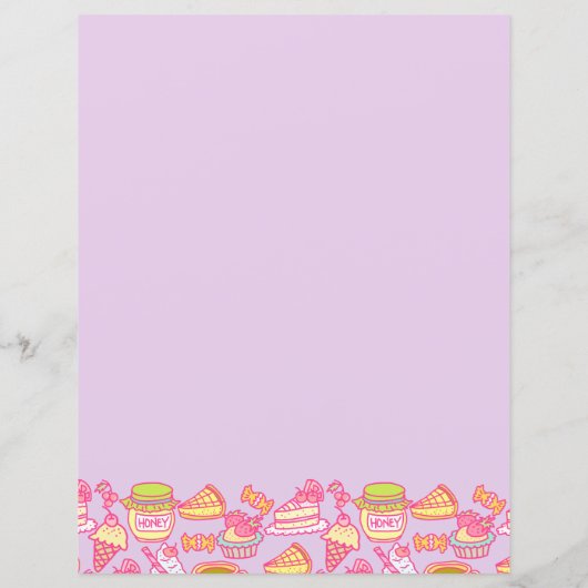 Süßbäckerei und Getränke Lila (Rückseite)