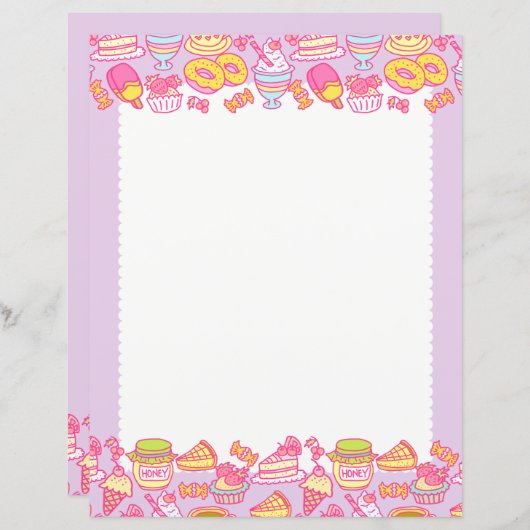 Süßbäckerei und Getränke Lila (Vorne/Hinten)