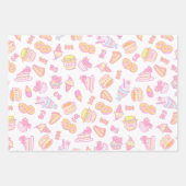 Süßbäckerei und Getränke weiß Geschenkpapier Set (Vorderseite 3)