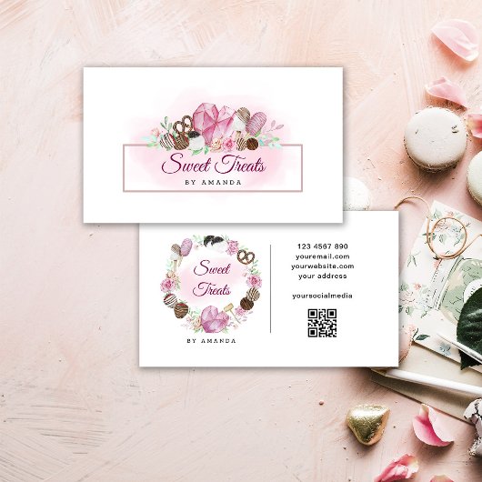 Süßbackwaren QR-Code-Visitenkarte Visitenkarte