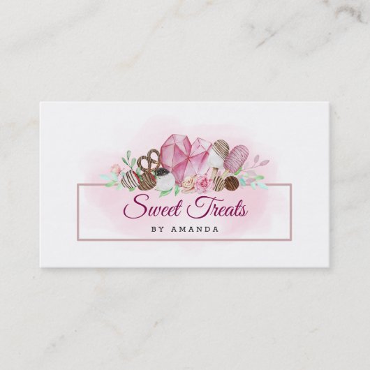 Süßbackwaren QR-Code-Visitenkarte Visitenkarte (Vorderseite)