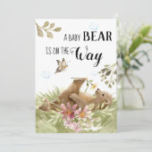 *~* Süßbär Freude Blume Dusche Einladung (Stehend Vorderseite)