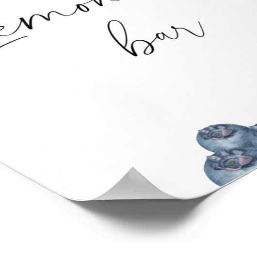 Süßbeere Wasserfarbe - Limonade Bar Poster (Ecke)