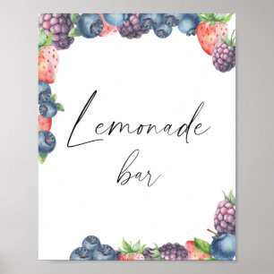 Süßbeere Wasserfarbe - Limonade Bar Poster