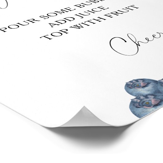 Süßbeere Wasserfarbe - Sangria Bar Poster (Ecke)