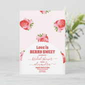 Süßbeeren Brautparty Einladung (Stehend Vorderseite)