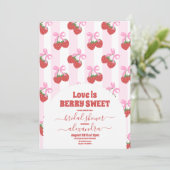 Süßbeeren Brautparty Einladung (Stehend Vorderseite)