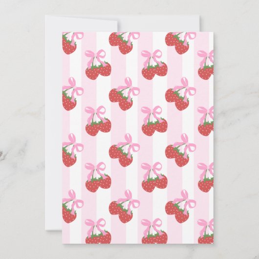 Süßbeeren Brautparty Einladung (Rückseite)