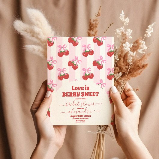Süßbeeren Brautparty Einladung