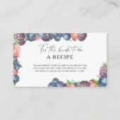 Süßbeeren - Rezept für die Braut Begleitkarte (Vorderseite)