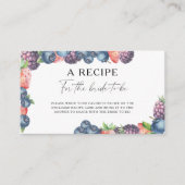 Süßbeeren - Rezept für die Braut Begleitkarte (Vorderseite)