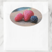 Süßberries Ovaler Aufkleber (Tasche)