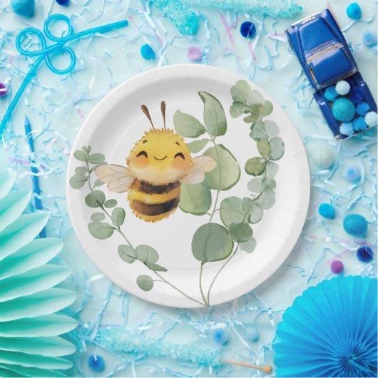 Süßbiene 9'' Paper Teller (Party)