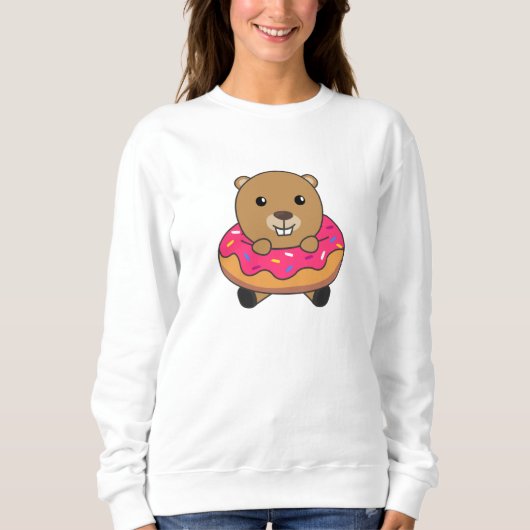 Süßbienenkanen Donut Pink Sweatshirt (Vorderseite)