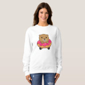 Süßbienenkanen Donut Pink Sweatshirt (Vorne ganz)