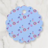 Süßblauer Bonbons Geburtstag Geschenkanhänger (Rückseite)