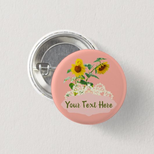 Süßblumen personalisiert button (Vorne & Hinten)