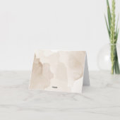 Süßbraune Aquarellteddytasche Baby Dusche Dankeskarte (Rückseite)