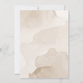 Süßbraune Aquarellteddytasche Baby Dusche Einladung (Rückseite)