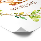 Süßbrauner Wasserfarben-Affe, den Sie lieben Poster (Ecke)