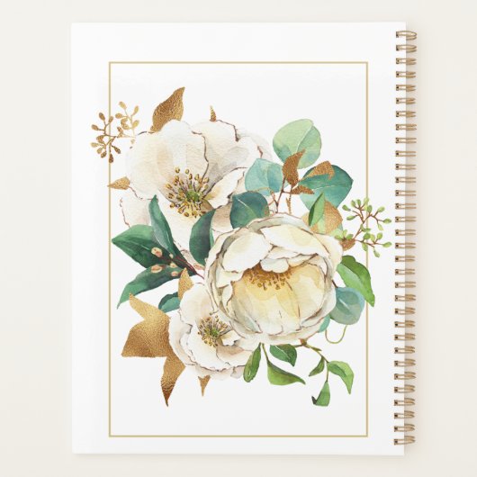 Süßcreme-Rose 80. Geburtstag Planer (Rückseite)