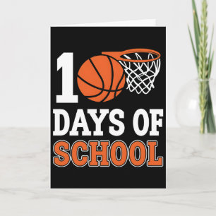 Süße 100-Tage-Schul-Basketball-Kinder-Lehrer-Thema Karte
