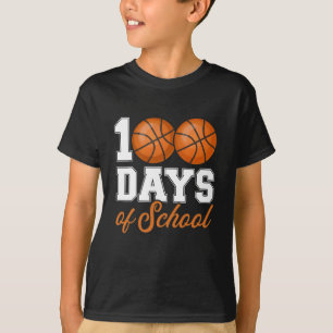 Süße 100-Tage-Schul-Basketball-Kinder-Lehrer-Thema T-Shirt