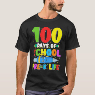 Süße 100 Tage Schule Pre K Leben Lehrer Schüler T-Shirt