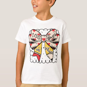 Süße 100 Tage Schulfest Schleifen Bleistift Klasse T-Shirt