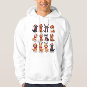 Süße 12 Hunde Xmas Lustige Hunde Liebhaber Weihnac Hoodie