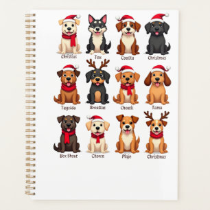 Süße 12 Hunde Xmas Lustige Hunde Liebhaber Weihnac Planer