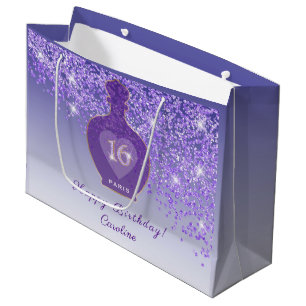 Süße 16 Amethyst Duft Königlich Purpur Glitter Große Geschenktüte