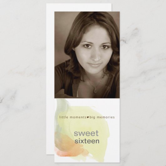 süße 16 Einladungen (Vorne/Hinten)