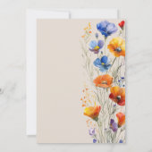 Süße 16. Geburtstagsfeier Boho Wildblumen Einladung (Rückseite)