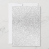 Süße 16 Geburtstagsgeburten Rose | Silberromantisc Einladung (Rückseite)