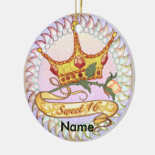 Süße 16 Geburtstagskornamente Keramik Ornament (Links)