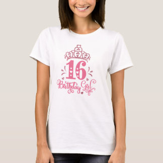 Süße 16 Geburtstagskünstlerin 16. Geburtstagskind T-Shirt