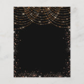 Süße 16 Glitzer mit schwarzem Gold - Einladung (Rückseite)