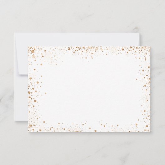 Süße 16 Goldballons Glitzer Party Save The Date (Rückseite)